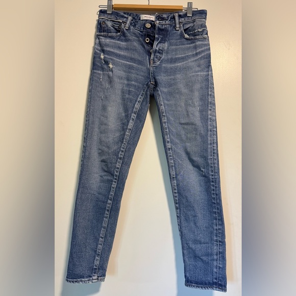 Moussy Blue Distressed Slim Jeans Size 26 - Picture 1 of 12
